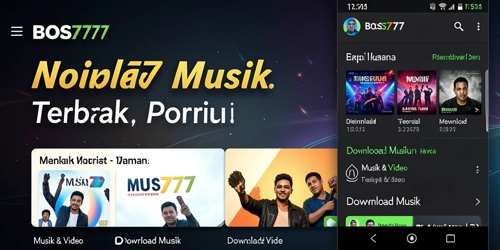 Antarmuka aplikasi BOS777 yang intuitif untuk Download Musik dengan berbagai pilihan lagu.