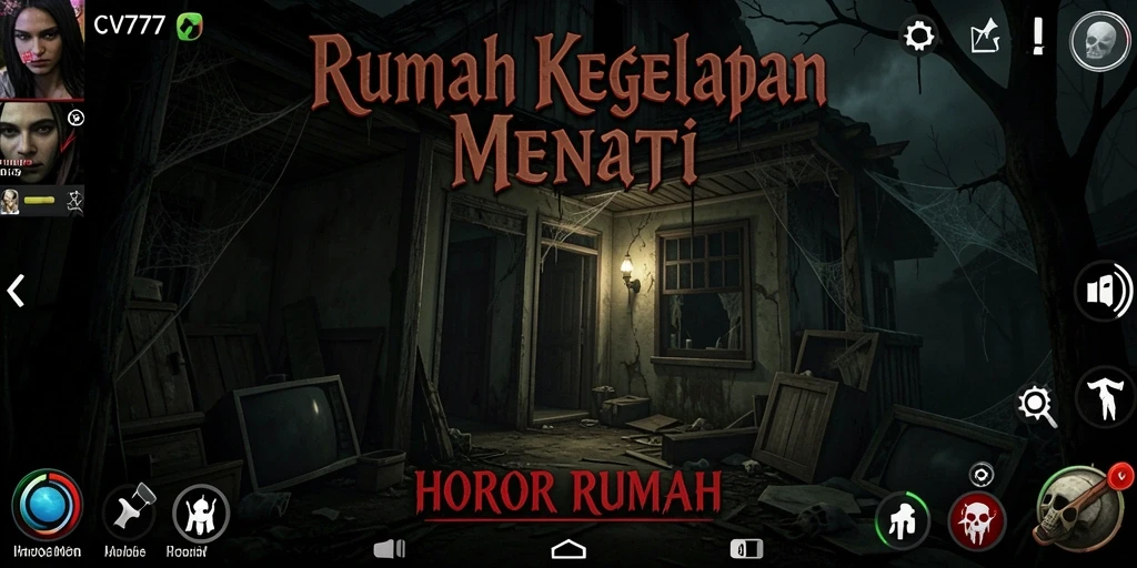 Screenshot utama CV777 yang menunjukkan suasana mencekam dan menakutkan.