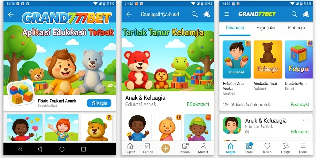 Tampilan antarmuka edukatif yang menarik dan interaktif.