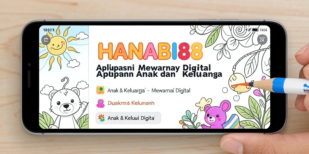 Tampilan antarmuka mewarnai digital HANABI88 yang menyenangkan untuk anak-anak.
