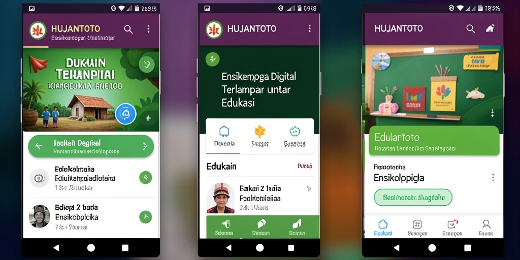 Tampilan antarmuka aplikasi HUJANTOTO yang informatif dan mudah digunakan.