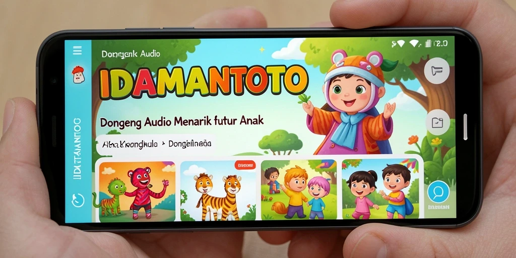 Antarmuka pengguna IDAMANTOTO yang ramah anak dengan berbagai fitur menarik.
