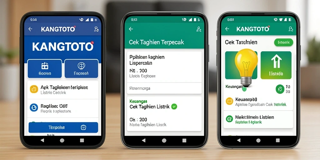 Antarmuka KANGTOTO untuk cek tagihan listrik yang user-friendly.