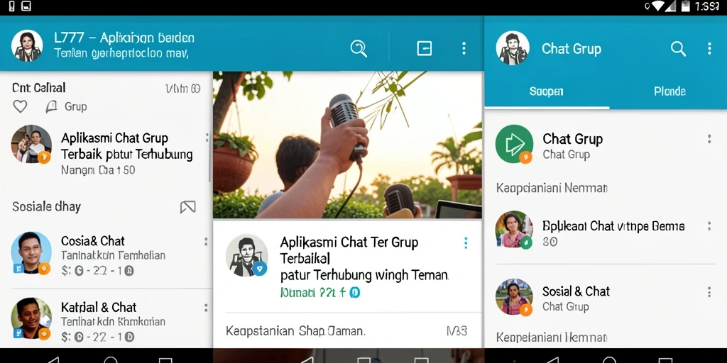 Tampilan antarmuka L777 dalam Chat Grup yang interaktif dan mudah digunakan.
