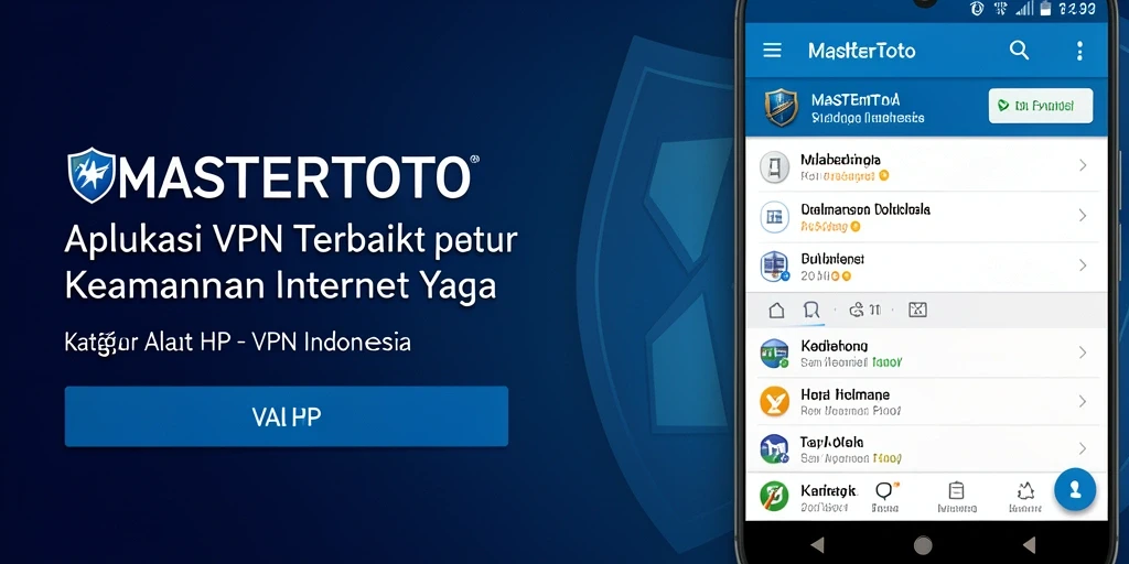 Tampilan antarmuka aplikasi MASTERTOTO yang intuitif dan fungsional.